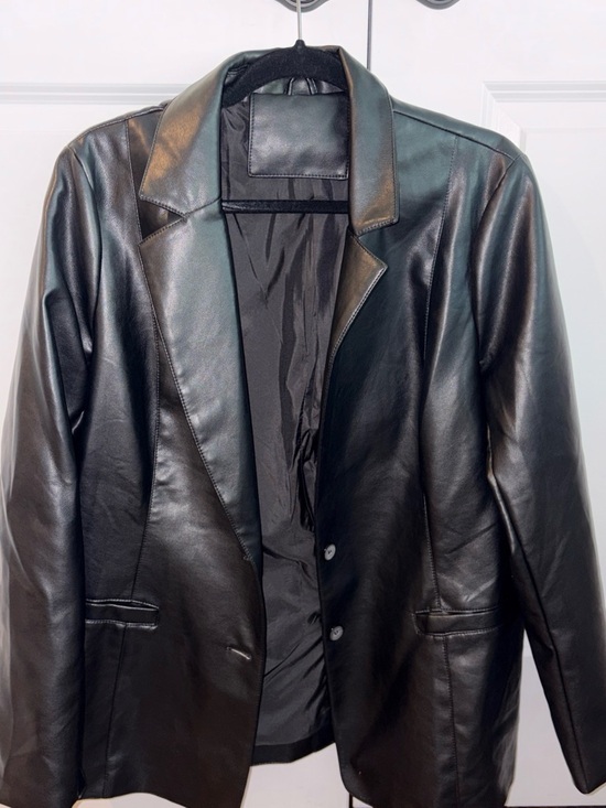 Jackets & Blazers - Classic Black Leather Blazer